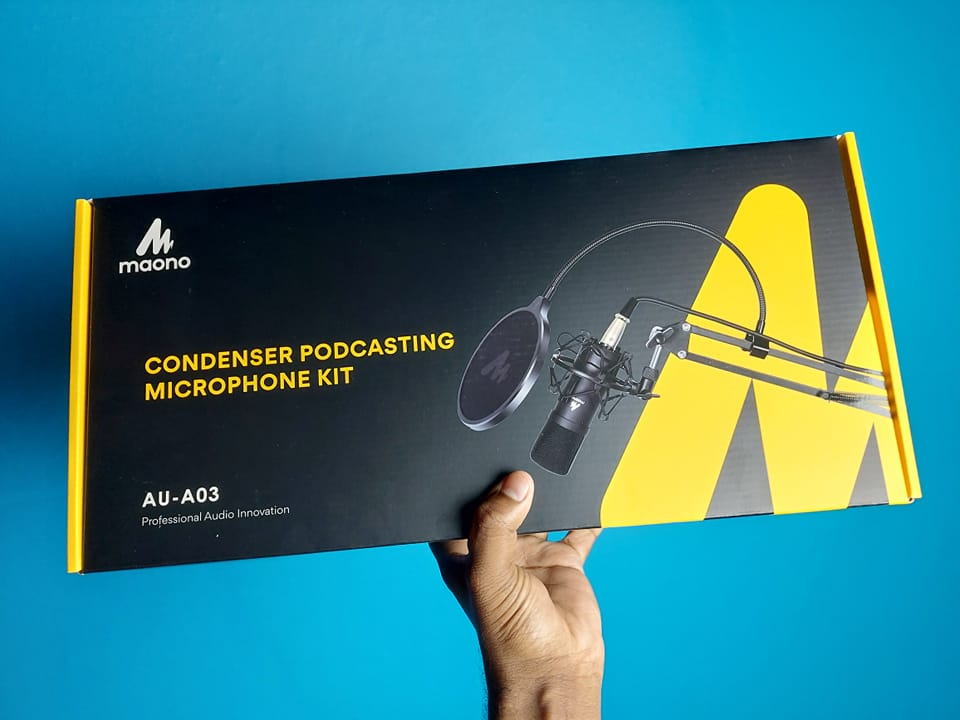 MAONO AU-A03 Condenser Microphone Professional Podcast Studio Microphone Audio 3.5mm Computer Mic For Live Streaming