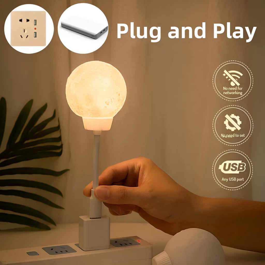 Moon Light Voice Controlled LED Lamp